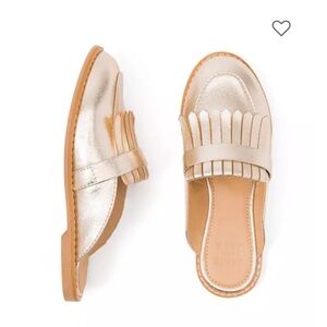 Janie and Jack METALLIC FRINGE MULE, Size 2K Like New